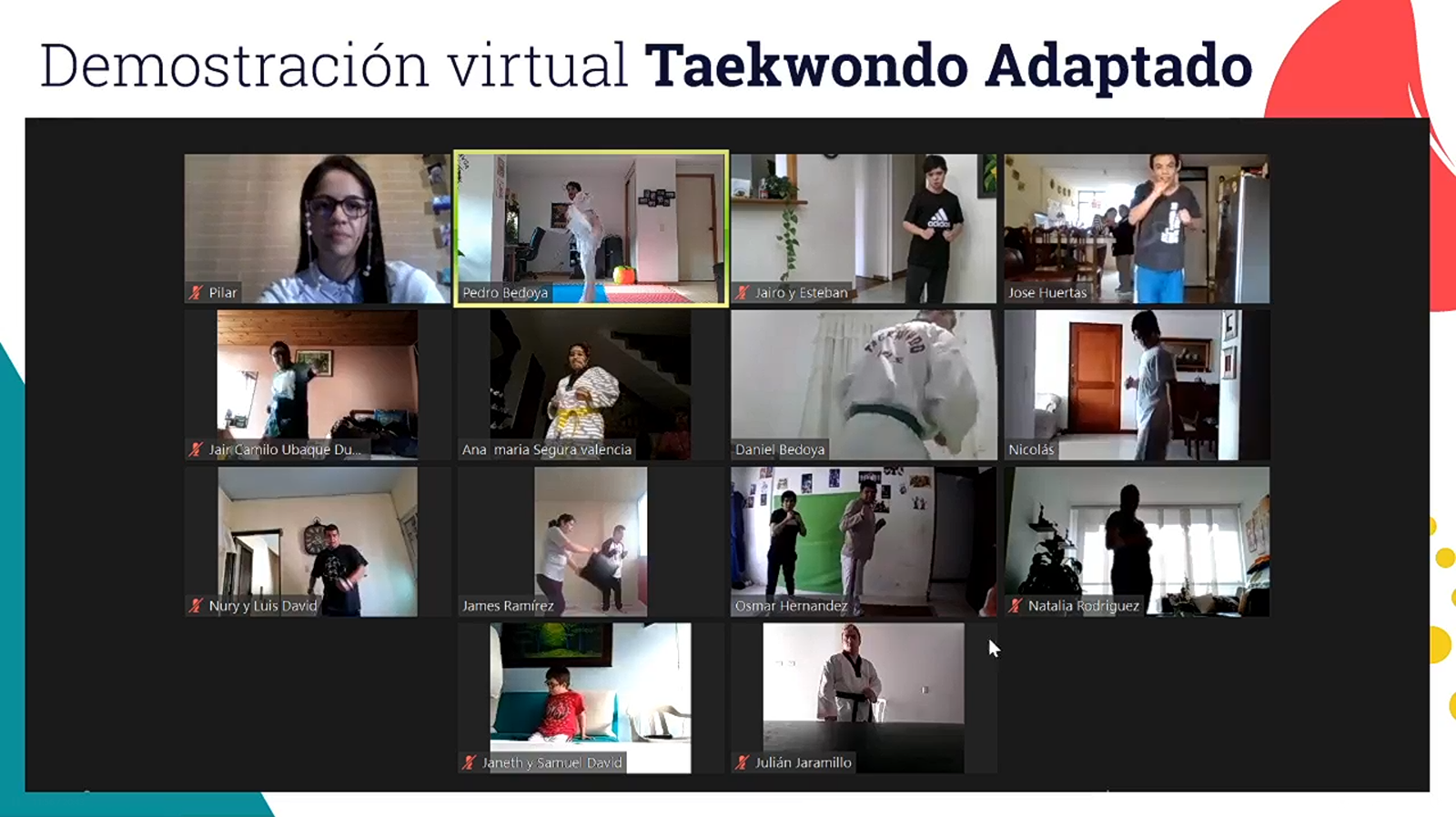 Demostración Virtual de Taekwondo Adaptado - Agosto 2020